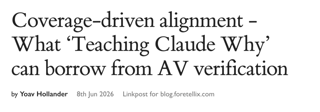 Yoav’s new post: Coverage-driven alignment